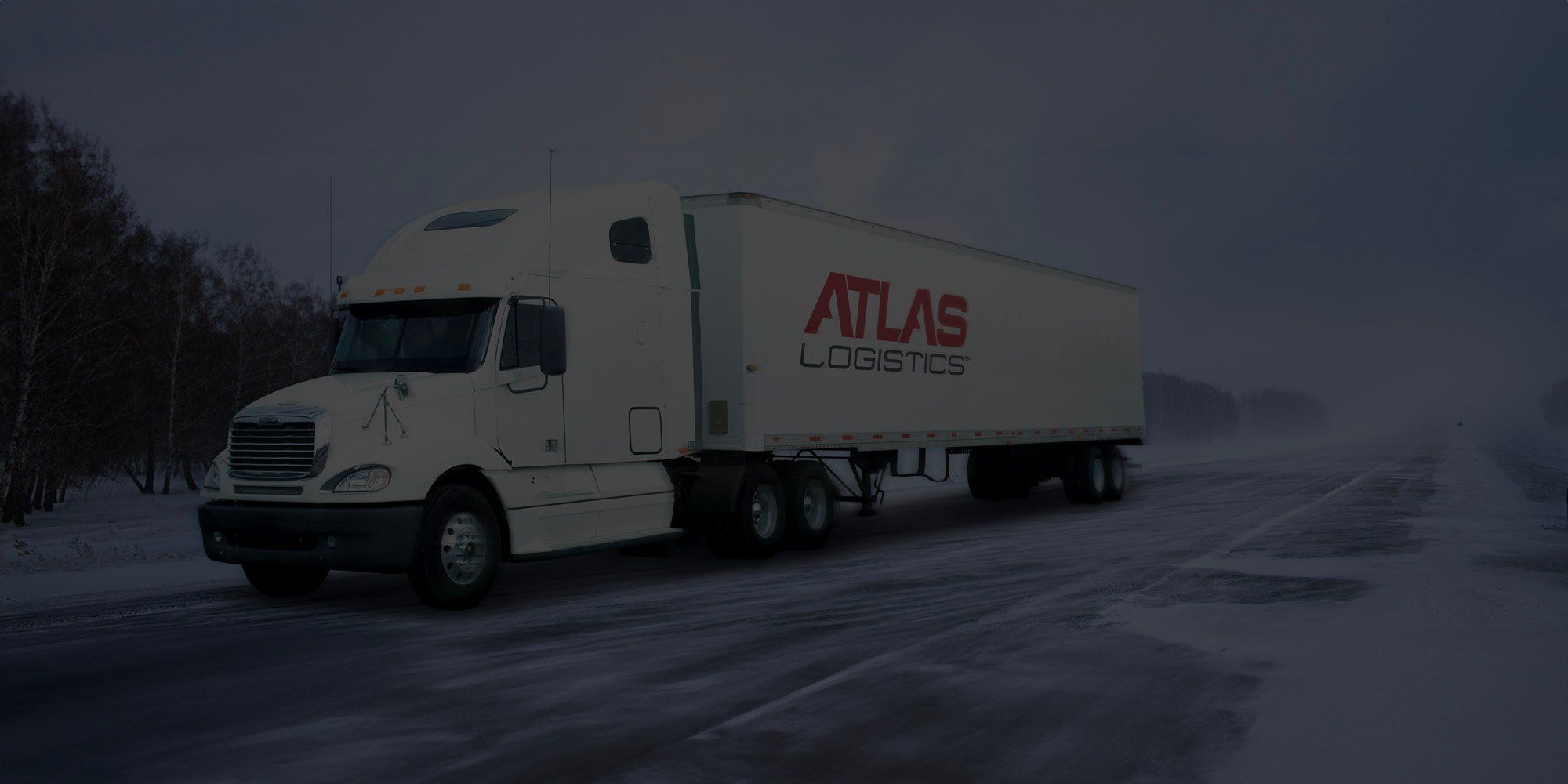 Logistics truck on the road